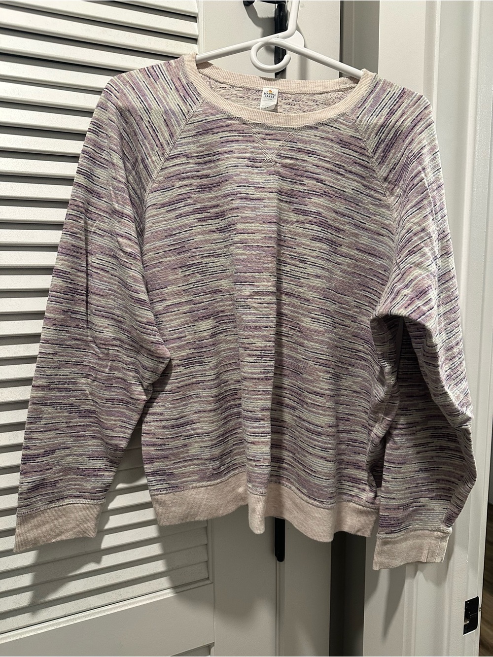 Marine Layer Purple Striped Sweatshirt